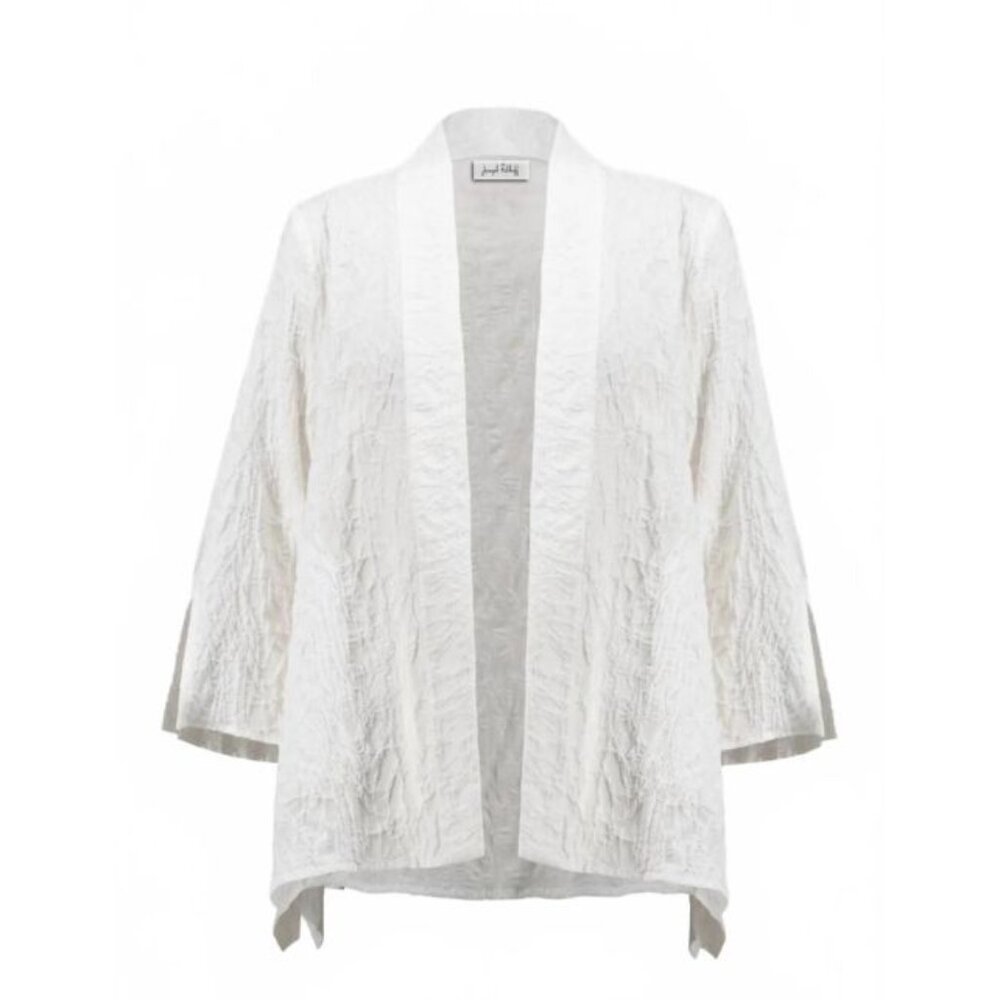NEW Joseph Ribkoff WOMENS WHITE open front 3/4 sleeve cardigan/JACKET NEW $268